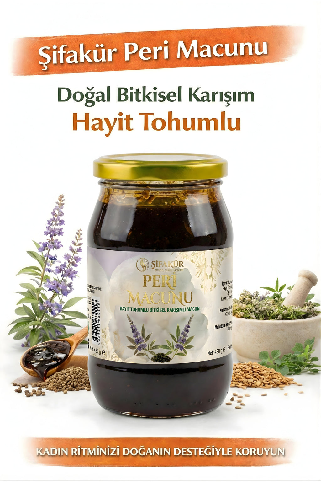Şifakür Peri Macunu Hayıt Tohumu Kadın Döngü & Hormon Dengeleyici Bitkisel Macun 420g