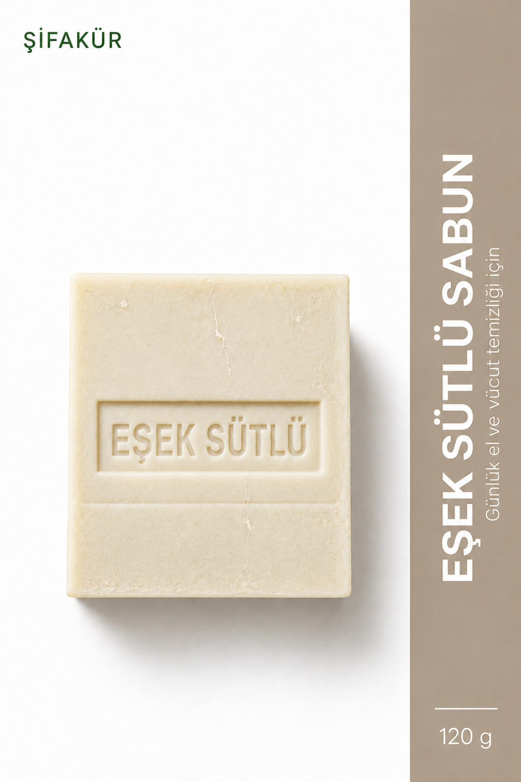 Eşek Sütlü Sabun Günlük El ve Vücut Temizliği Katı Form 120 g