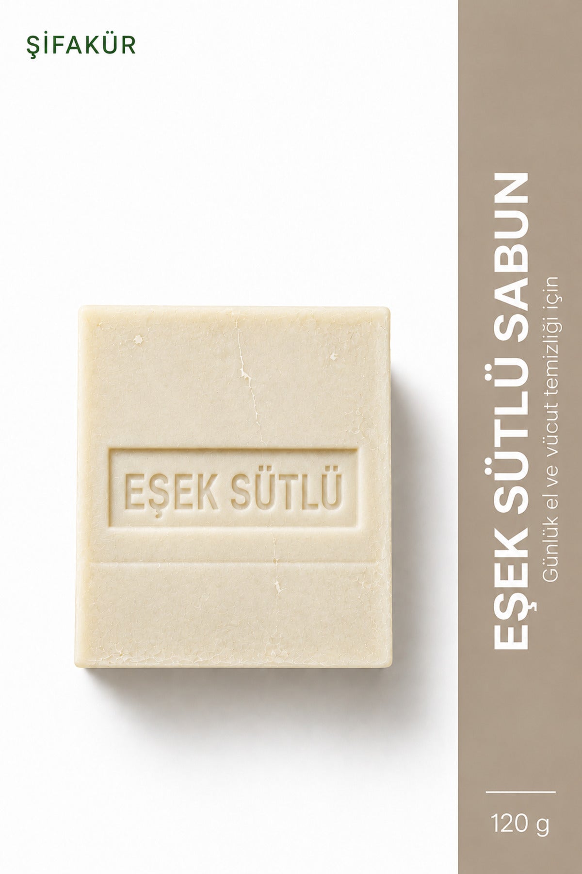 Eşek Sütlü Sabun Günlük El ve Vücut Temizliği Katı Form 120 g