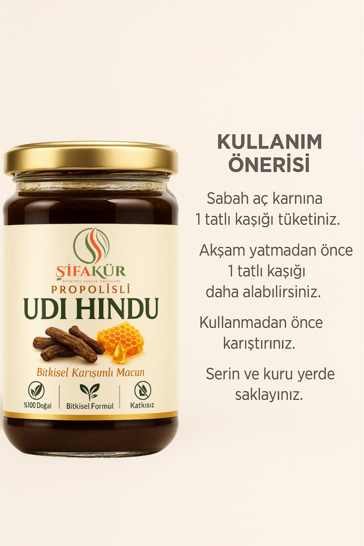 Şifakür Propolisli Udi Hindi Karışımı 420g | Yoğun Bitkisel Destek Formülü