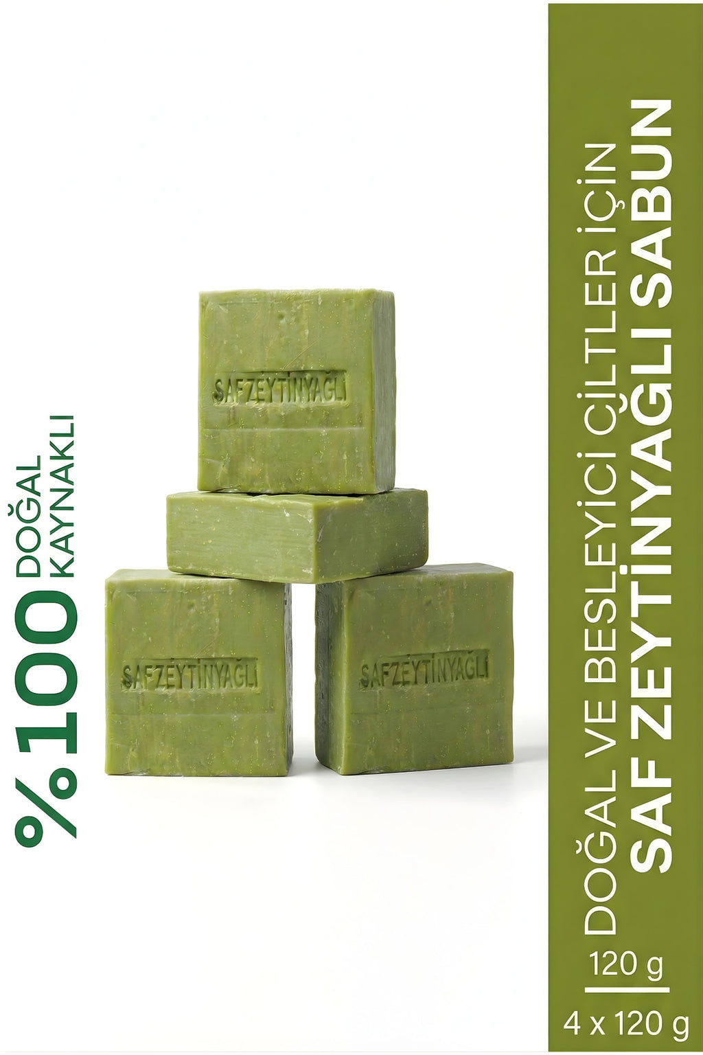 Şifakür Zeytinyağlı Sabun E Vitaminli Gliserinli Doğal Cilt Saç Bakım 4x120g