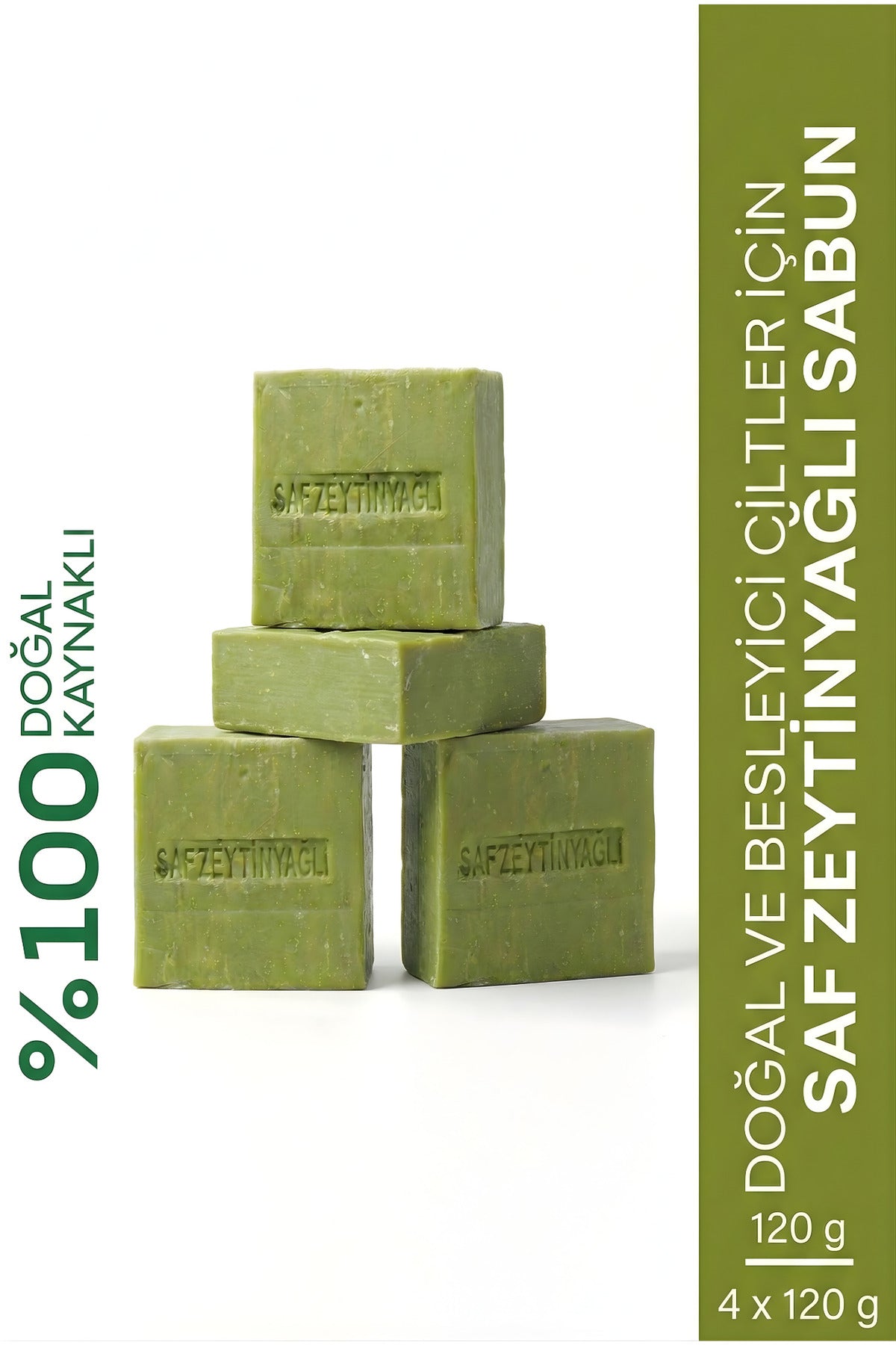 Şifakür Zeytinyağlı Sabun E Vitaminli Gliserinli Doğal Cilt Saç Bakım 4x120g
