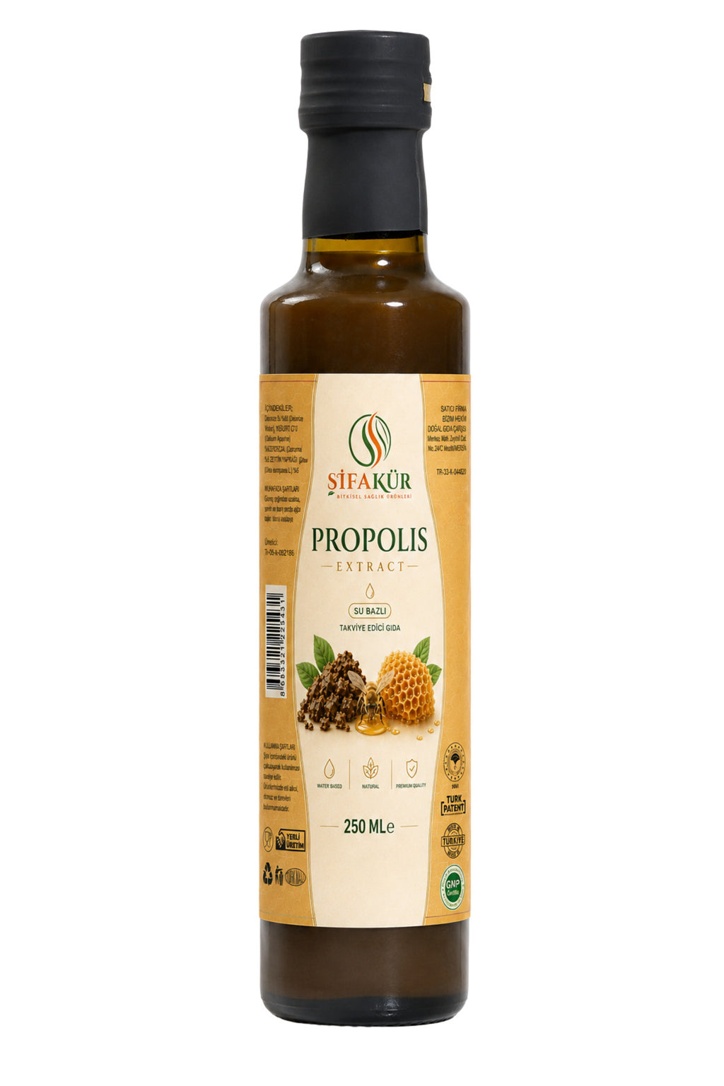 Propolis Ekstraktı 250 ml Su Bazlı ve Suda Çözünebilir