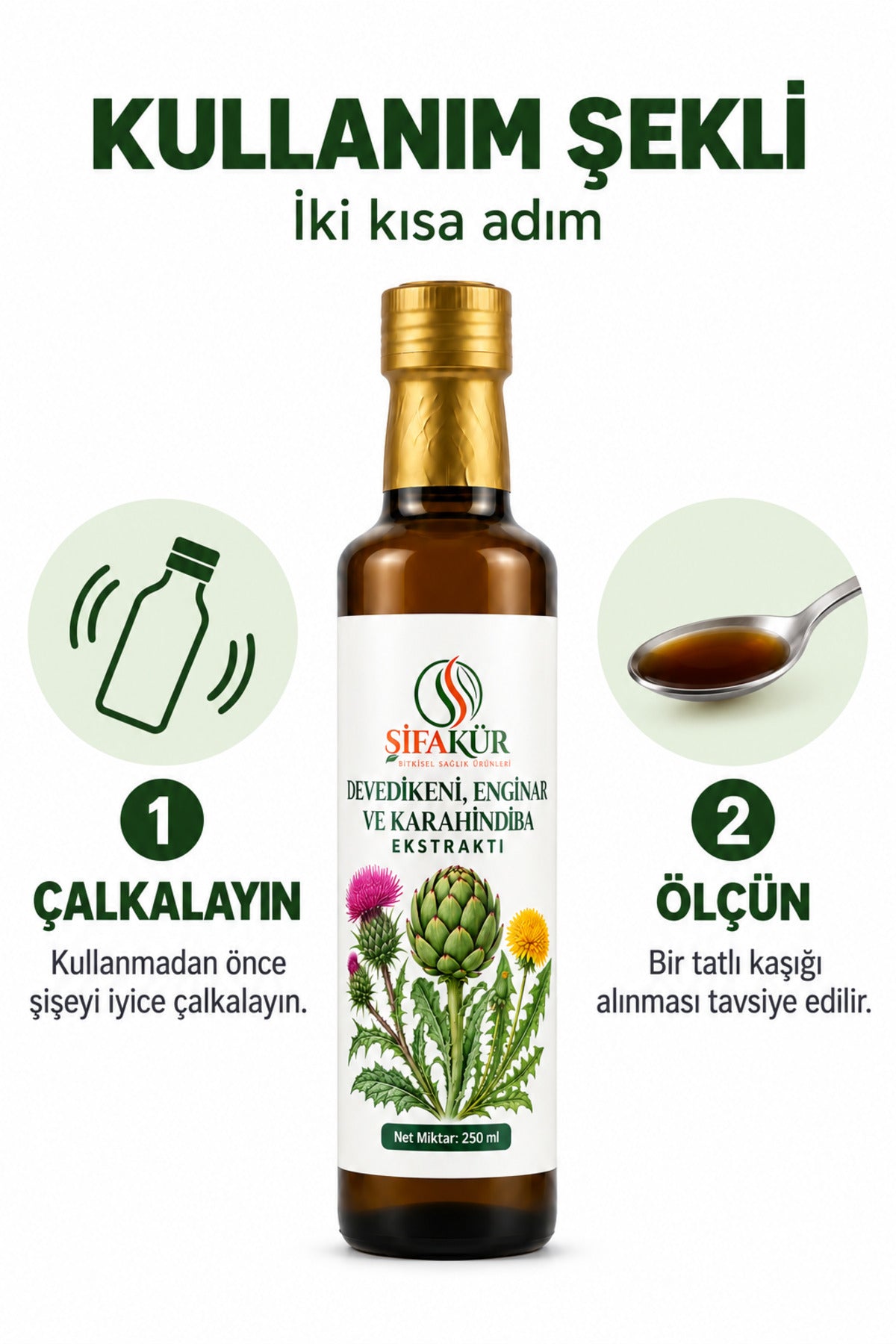 Enginar Devedikeni Karahindiba Sıvı Ekstraktı 250 ml