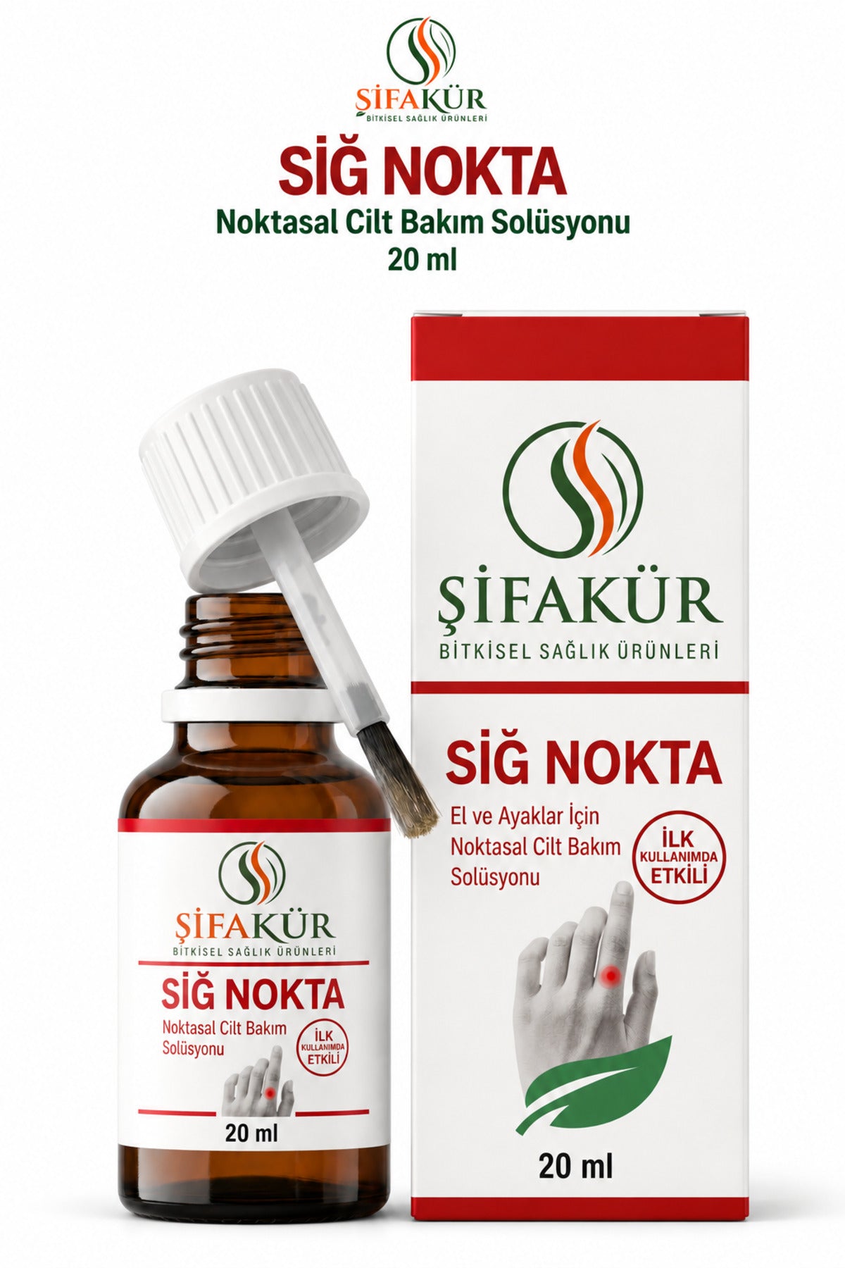 Siğ Nokta Noktasal Cilt Bakım Solüsyonu 20 ml 10 Koruyucu Ped ve Törpü Seti