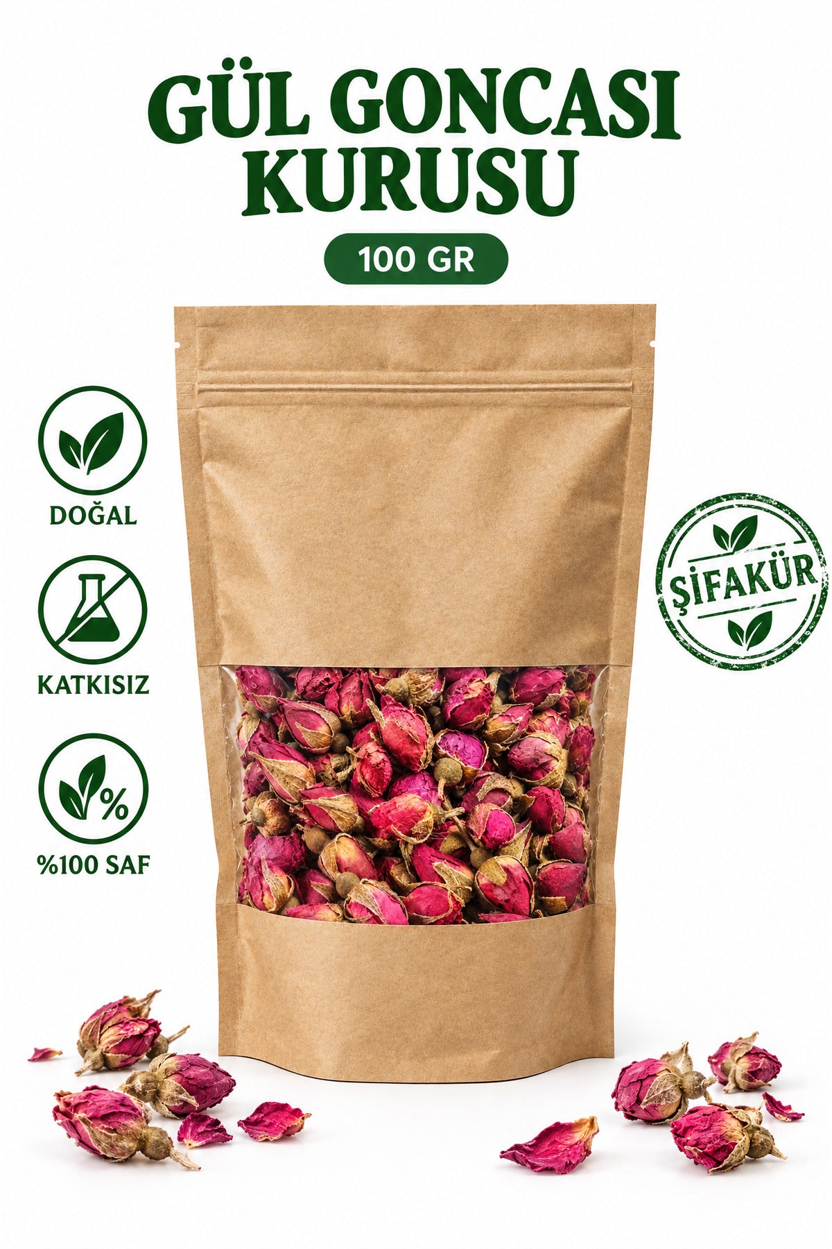 Gül Goncası Kurusu Kuru Gül Goncası 100 gr