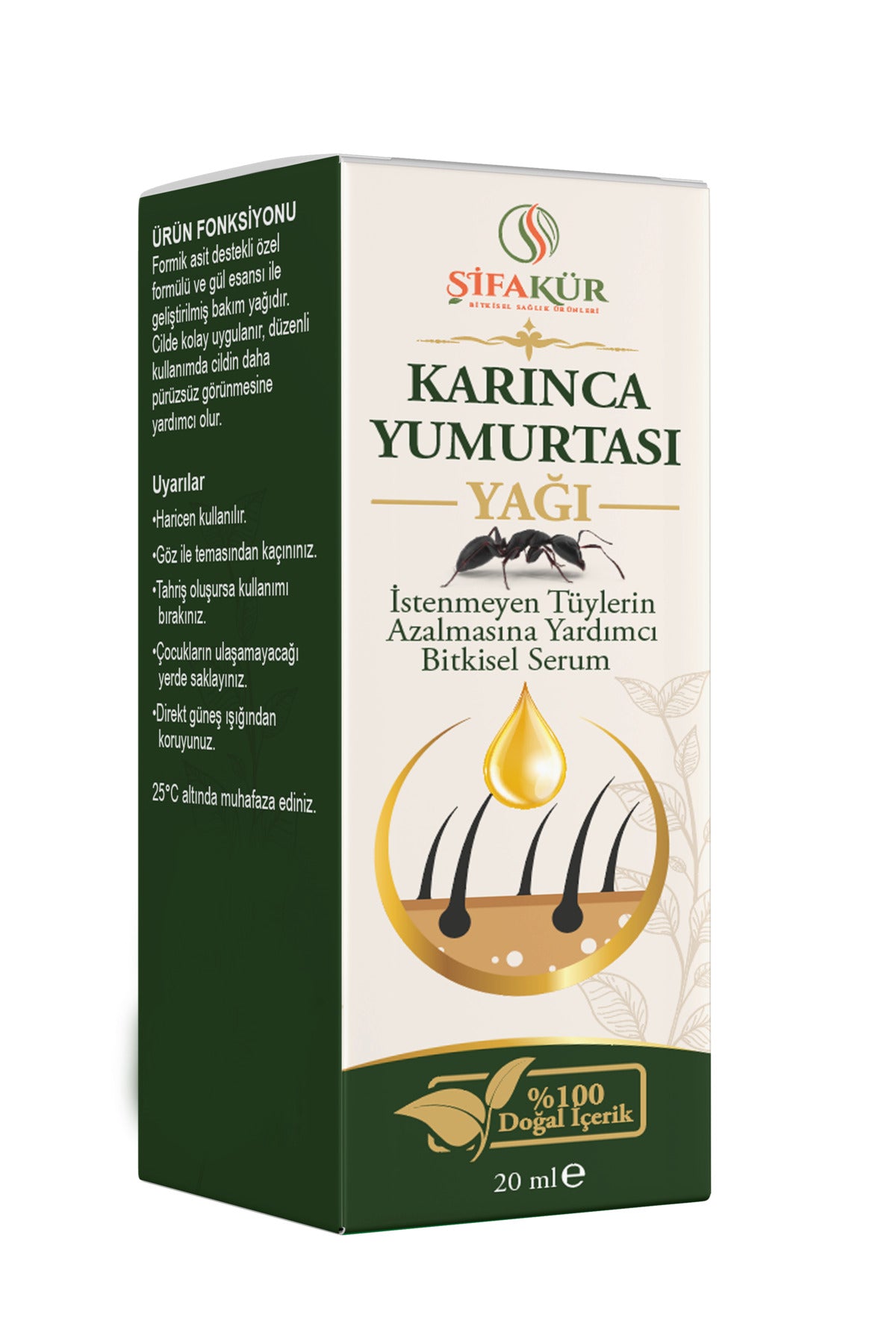 Karınca Yumurtası Yağı Tüy Azaltıcı Tüy Epilasyon Sonrası Serum 20 ml
