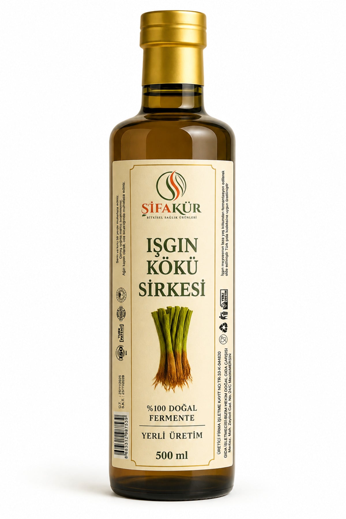 Işgın Kökü Sirkesi 500 ml Doğal Fermantasyon Katkısız