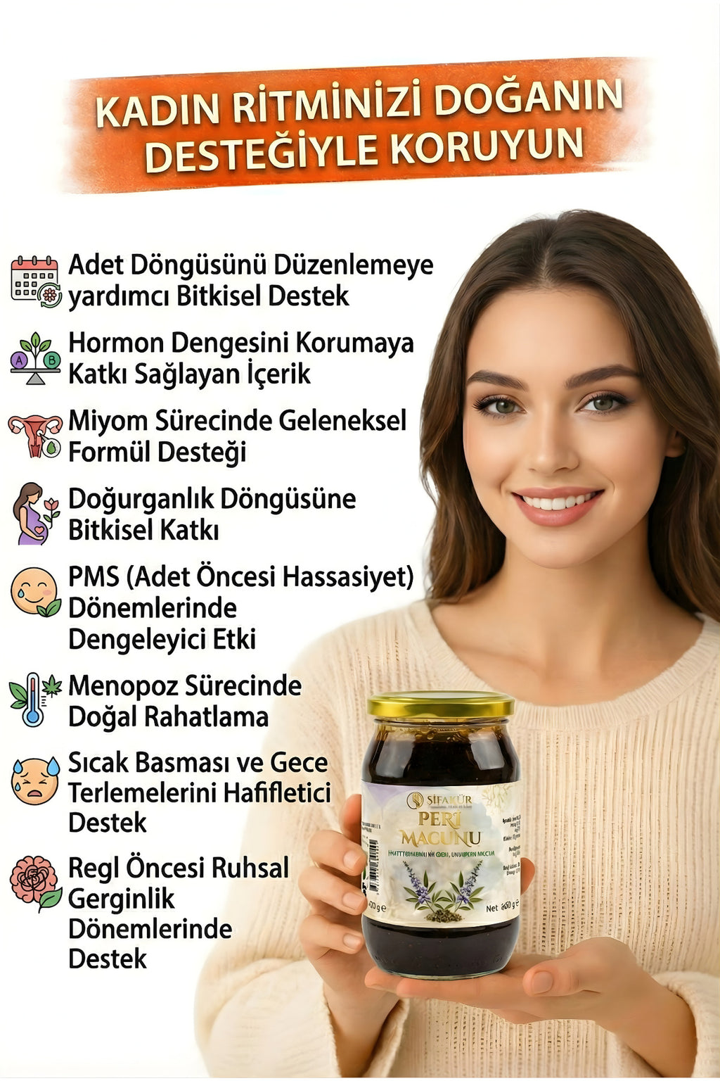 Şifakür Peri Macunu Hayıt Tohumu Kadın Döngü & Hormon Dengeleyici Bitkisel Macun 420g