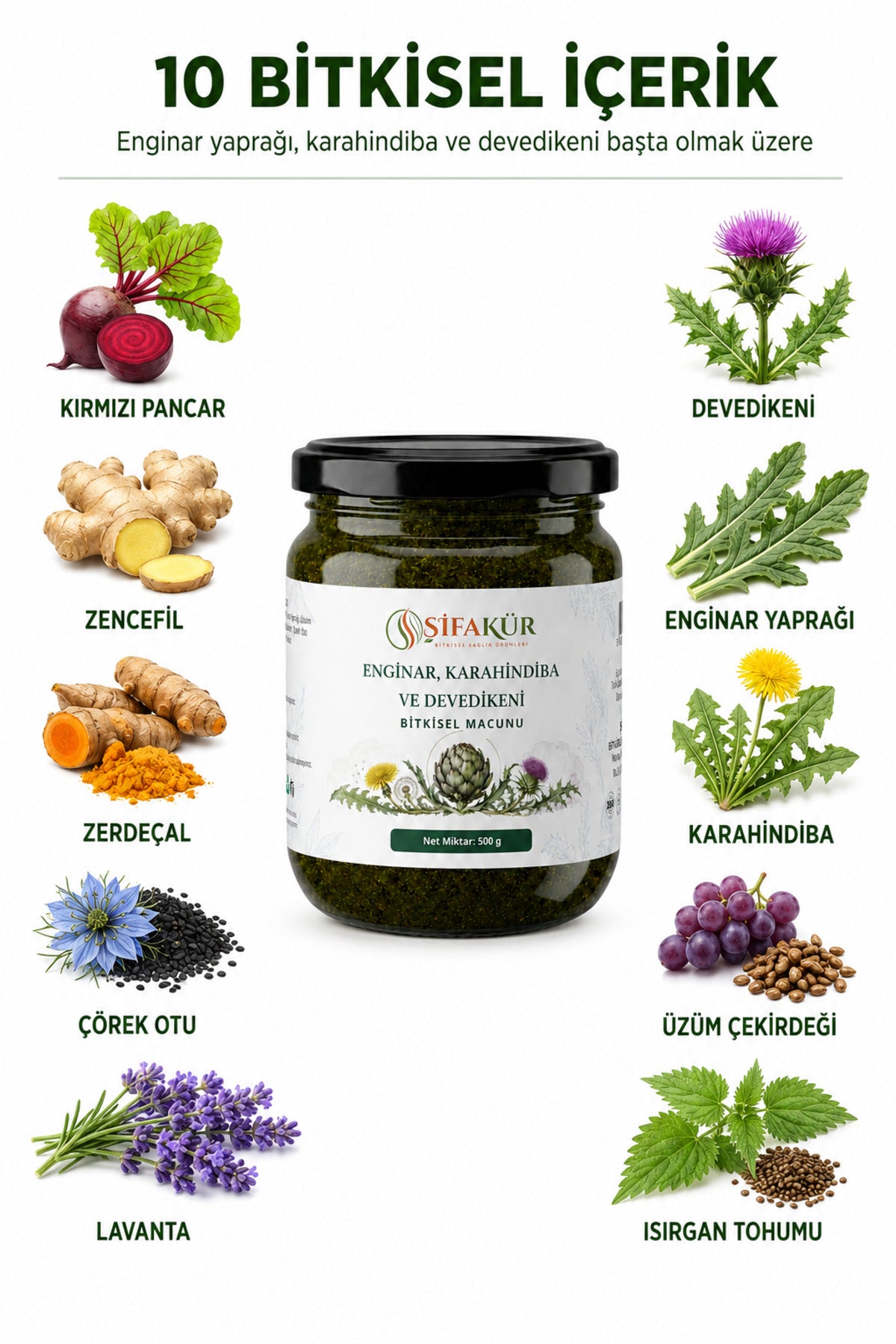 Enginar Devedikeni Karahindiba Macunu 500 g Bitkisel Macun