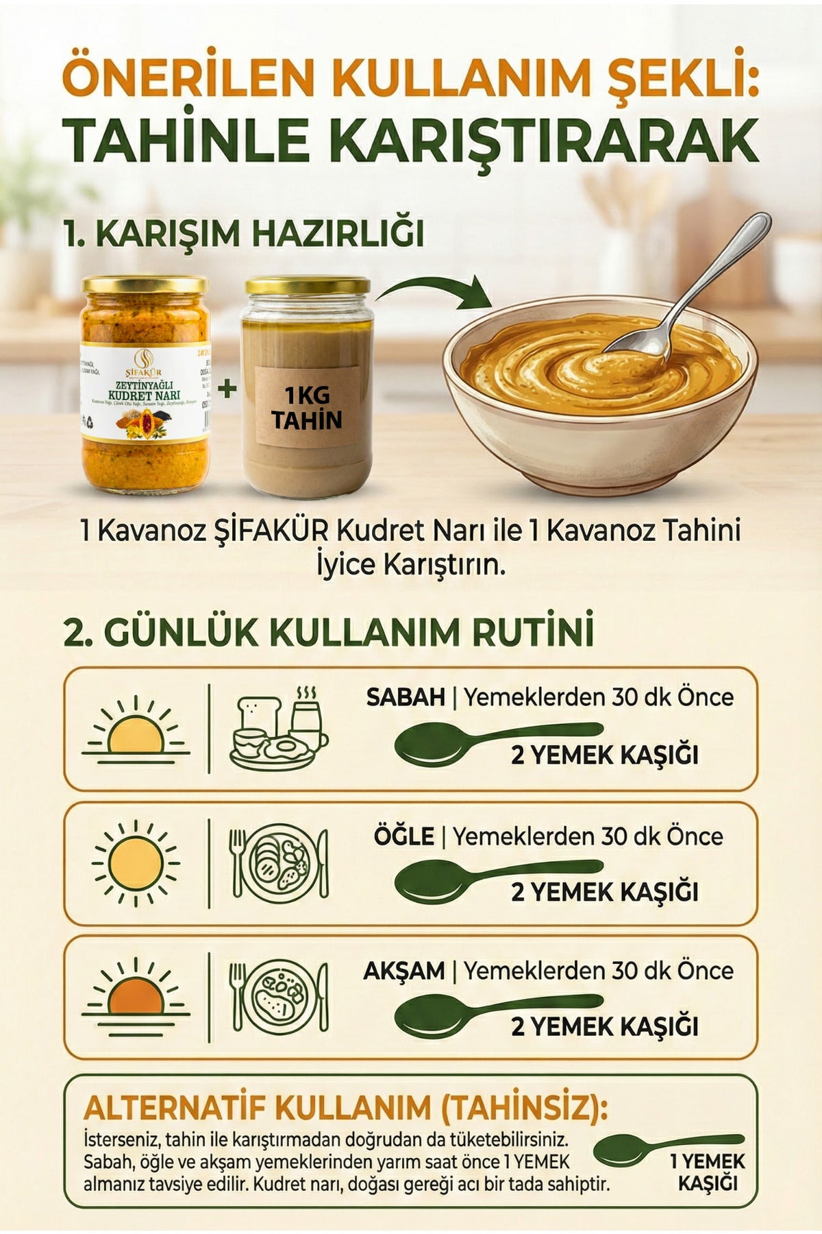 Şifakür Kudret Narı Püresi Zeytinyağlı Kantaron Çörek Otu Susam Yağlı Doğal Karışım 850ml