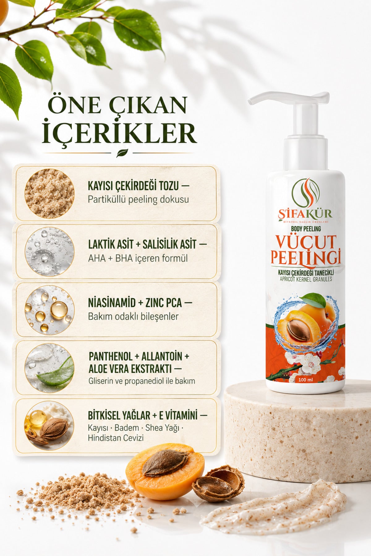 Vücut Peelingi 100 ml –Pürüzlü Cilt ve Özel Bölge Bakımı