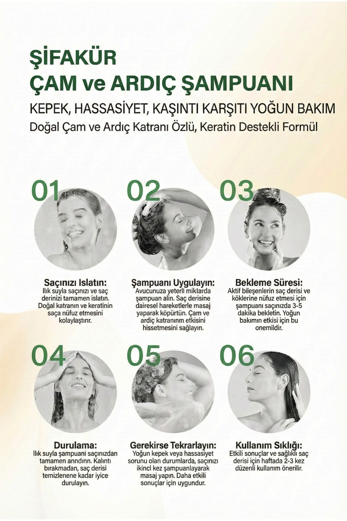 Şifakür Çam Ardıç Katranlı Keratin Şampuan Kepek Karşıtı Tuzsuz 400ml