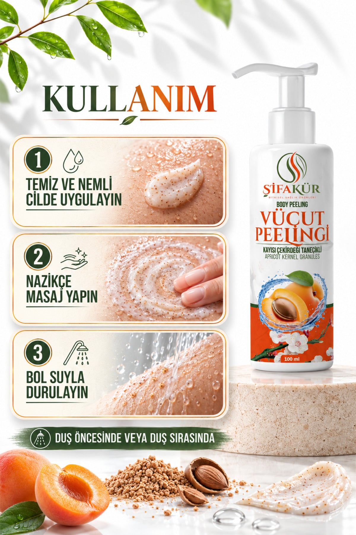 Vücut Peelingi 100 ml –Pürüzlü Cilt ve Özel Bölge Bakımı