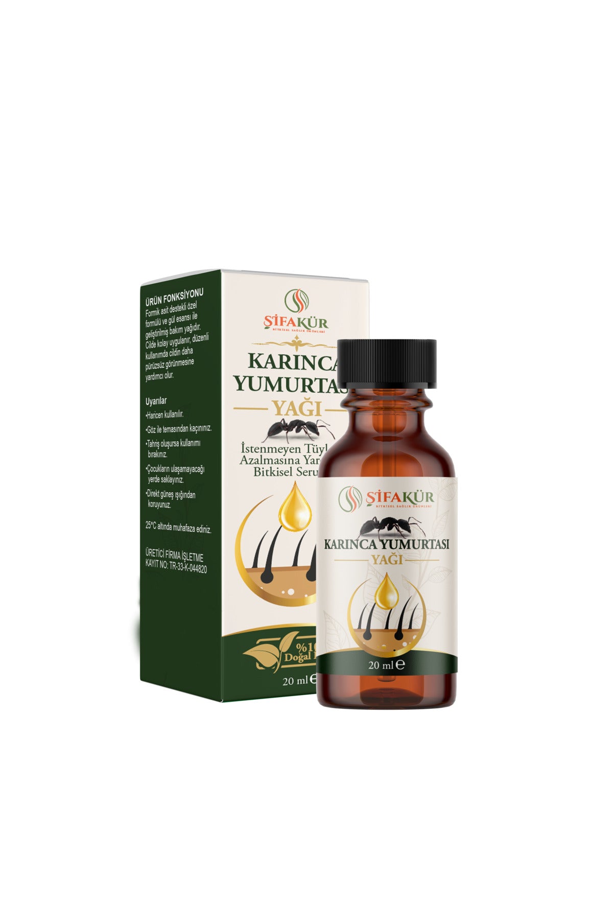Karınca Yumurtası Yağı Tüy Azaltıcı Tüy Epilasyon Sonrası Serum 20 ml