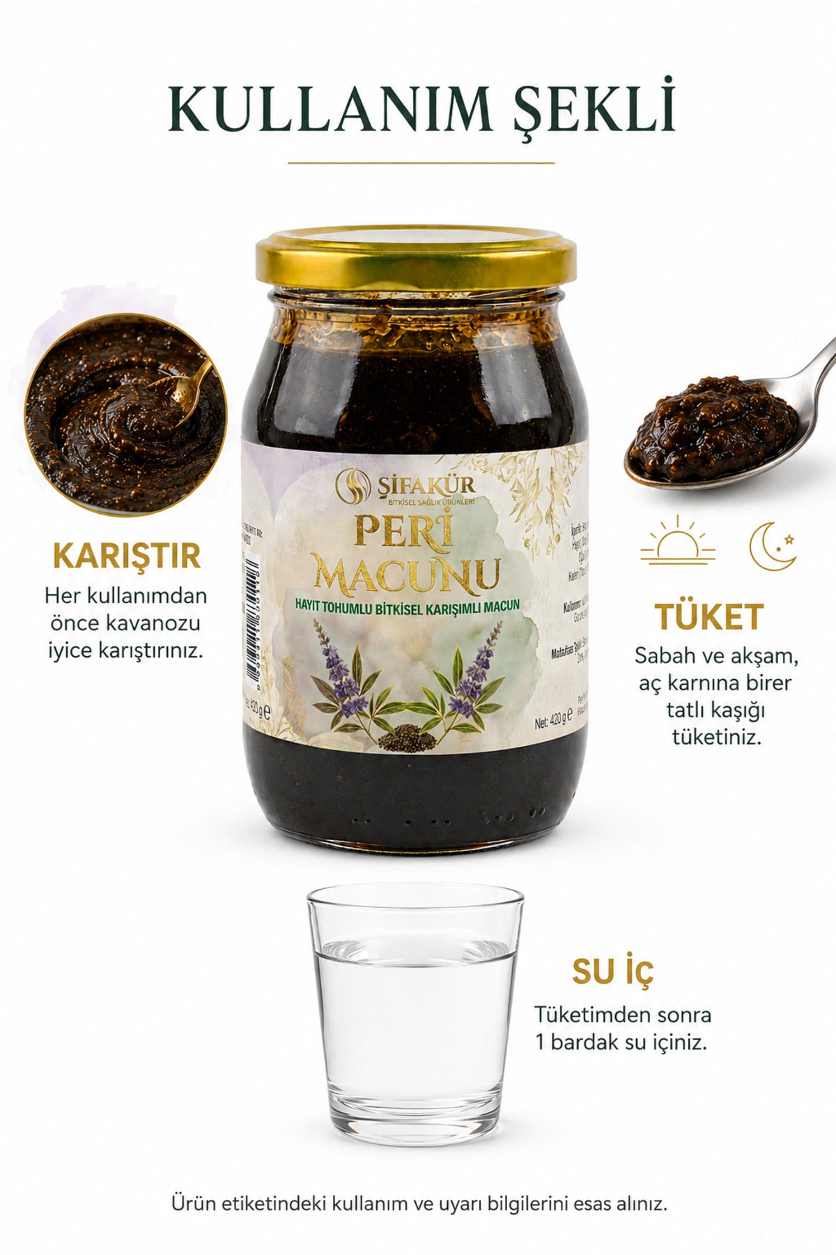 Hayıt Tohumu Macunu 420 g Civanperçemi Aslanpençeli Bitkisel Karışım (Peri Macunu)
