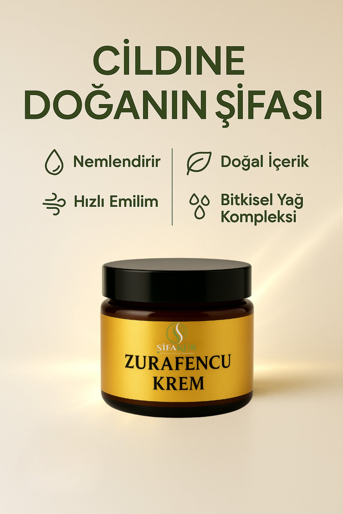 Şifakür Zurafencu Krem Bitkisel İçerikli Yoğun Nemlendirici Hassas Cilt Bakımı 100ml