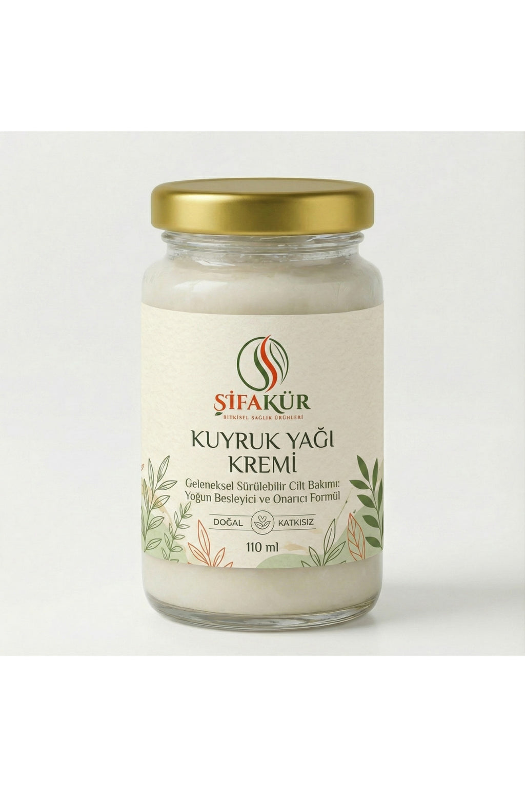 Şifakür Kuyruk Yağı Kremi 110 ml - Doğal Bitkisel Yağlı Yoğun Nemlendirici Cilt Bakım Kremi
