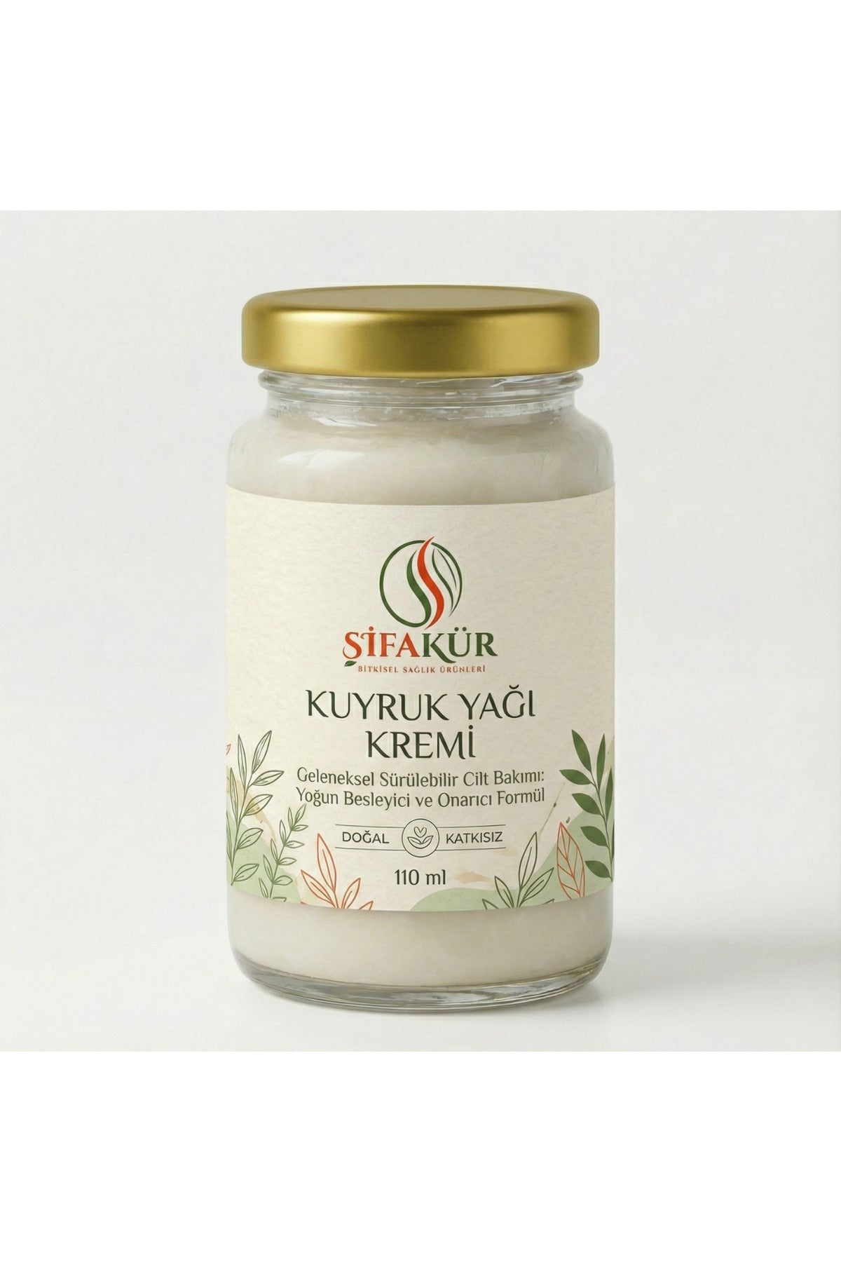 Şifakür Kuyruk Yağı Kremi 110 ml - Doğal Bitkisel Yağlı Yoğun Nemlendirici Cilt Bakım Kremi