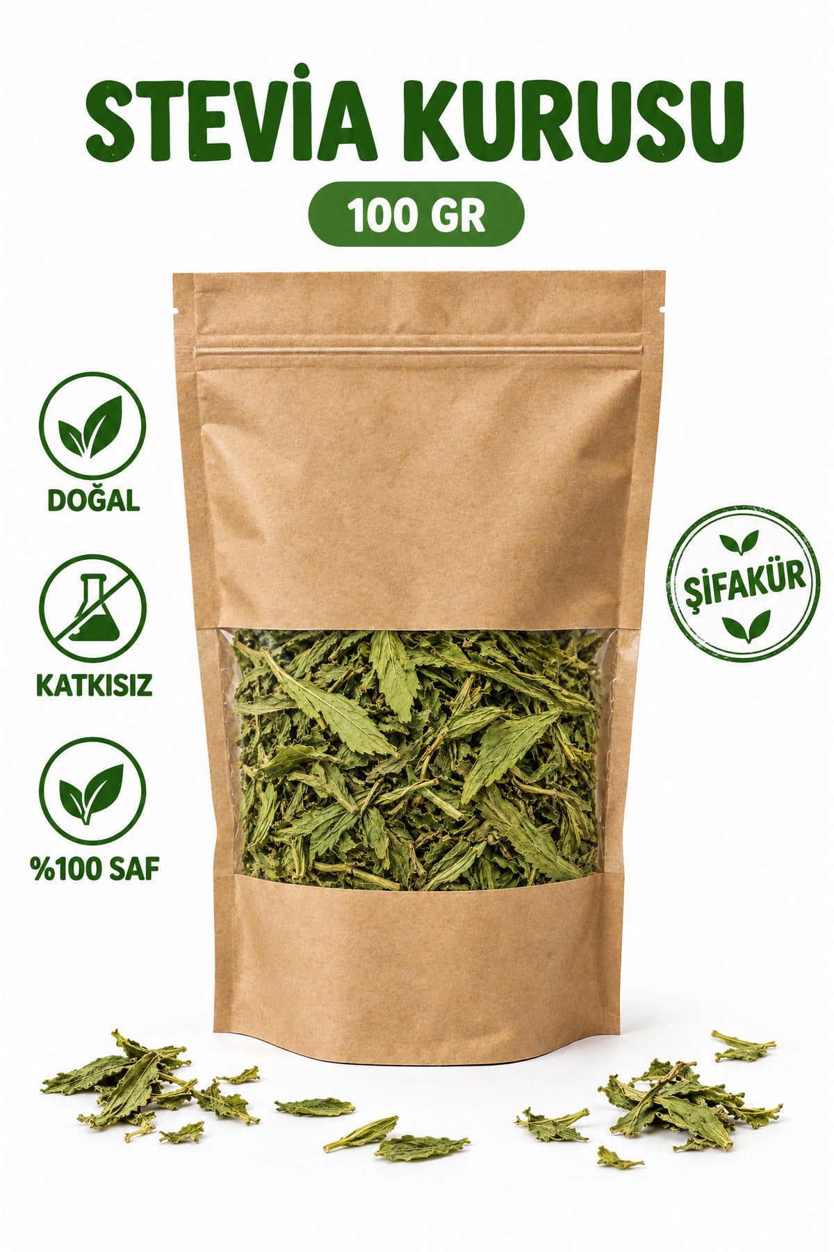 Stevia Yaprağı Şeker Otu Tatlı Yaprak Kurusu 100 gr