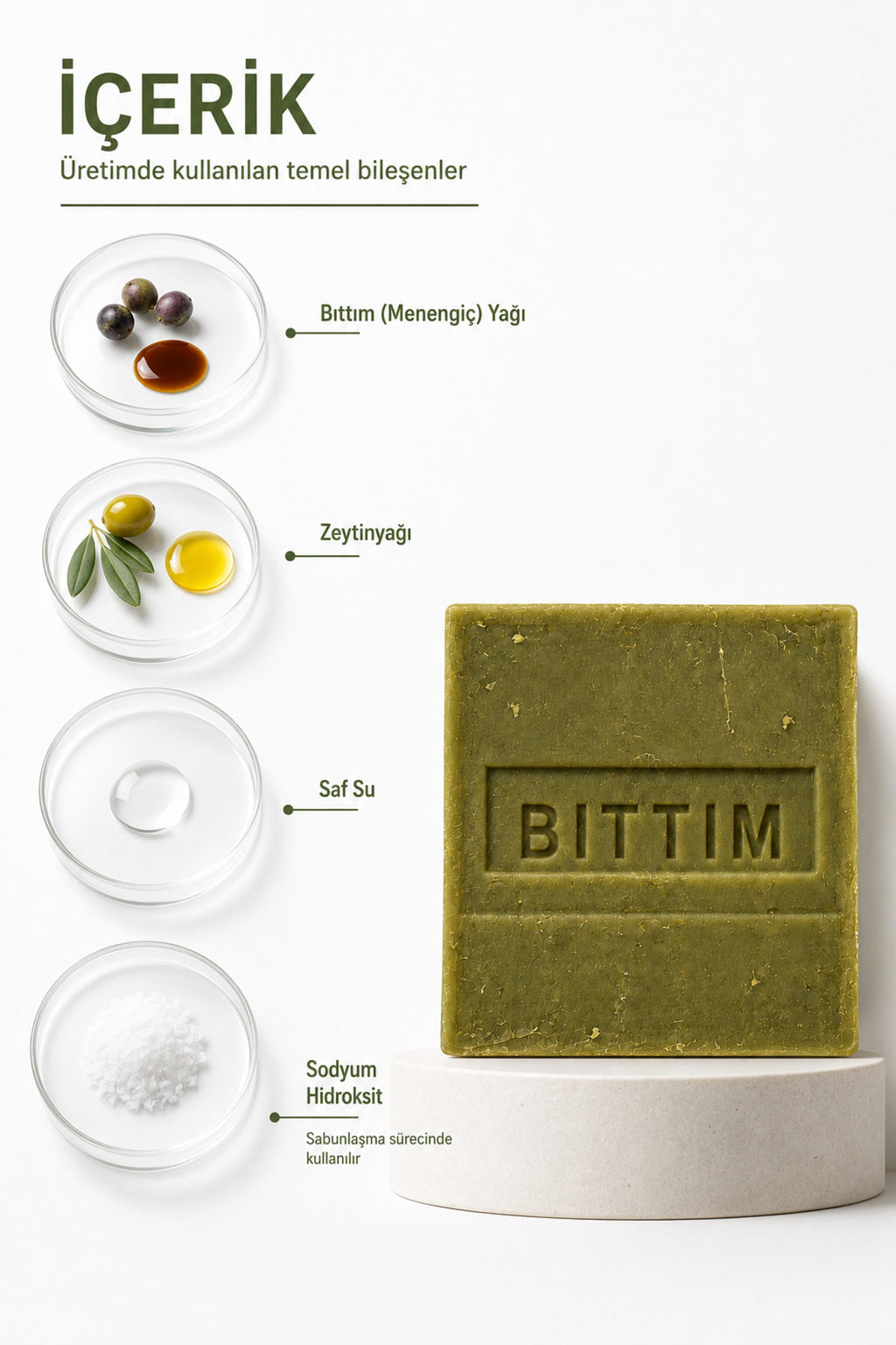 Bıttım Sabunu 120 g Menengiç Yağlı Saç ve Cilt Bakım Sabunu