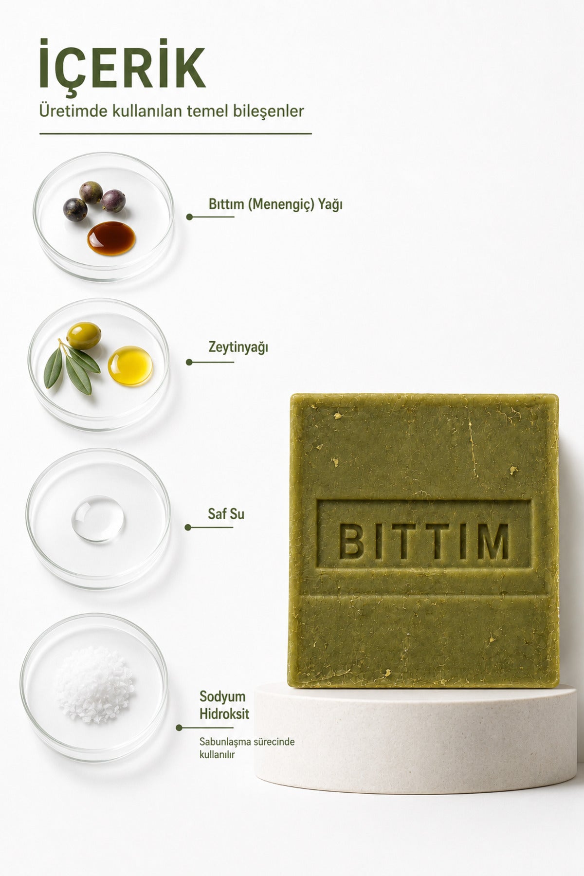 Bıttım Sabunu 120 g Menengiç Yağlı Saç ve Cilt Bakım Sabunu