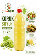 Şifakür Koruk Suyu Ekşi Üzüm Suyu Salata, Yemek ve İçecek İçin 1 L