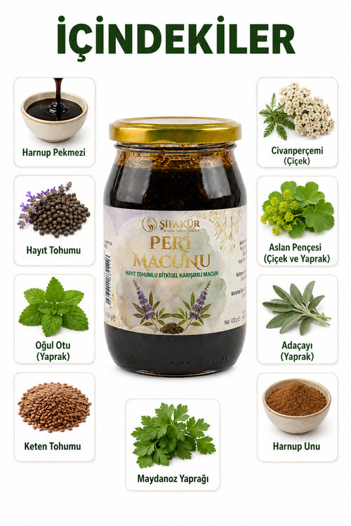 Hayıt Tohumlu Peri Macunu Civanperçemi ve Aslanpençeli Bitkisel Karışım 420 g