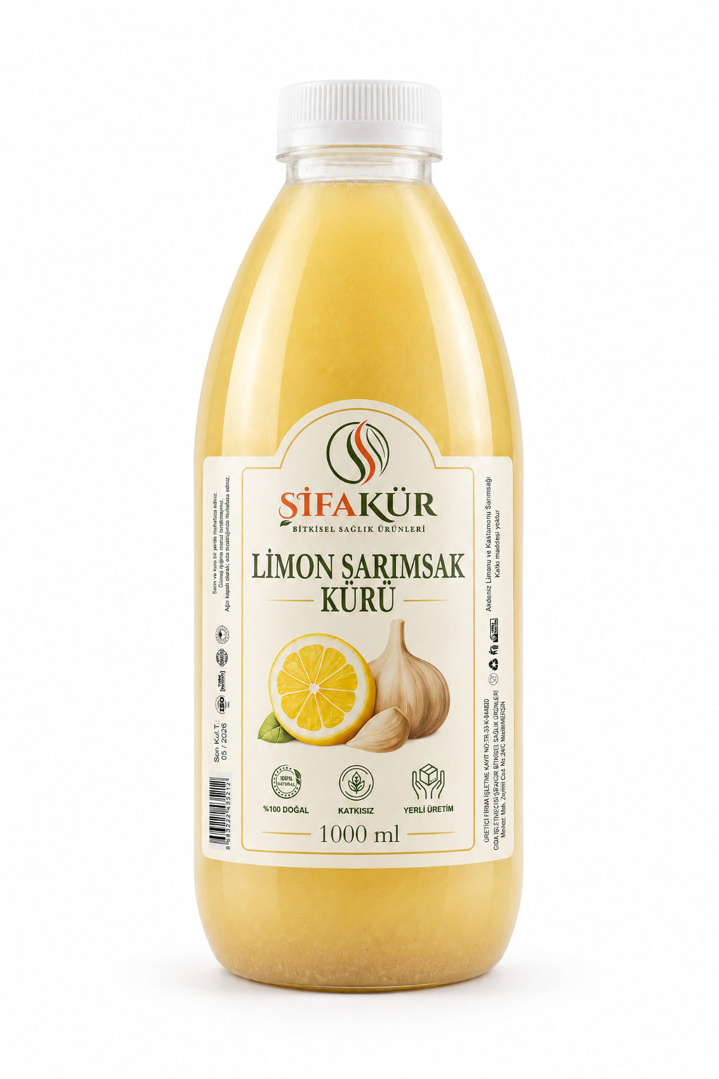 Limon Sarımsak Kürü 1000 ml 60 Gün Dinlendirilmiş