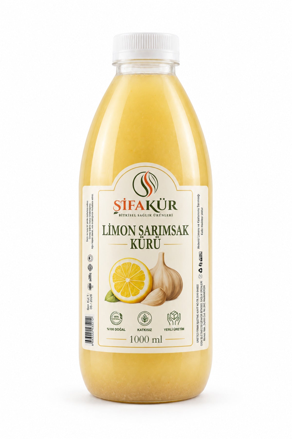 Limon Sarımsak Kürü 1000 ml 60 Gün Dinlendirilmiş
