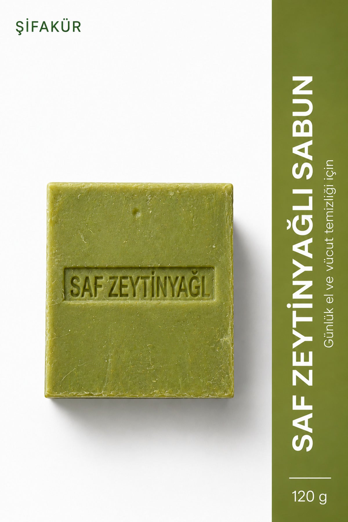 Zeytinyağlı Sabun 120 g Katı Zeytinyağı Sabunu E Vitaminli Gliserinli El ve Vücut