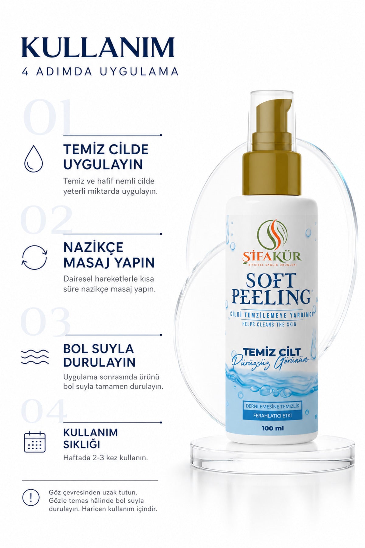 Şifakür Soft Peeling AHA BHA Laktik Salisilik Asit Niasinamid Cilt Arındırıcı Bakım 100ml